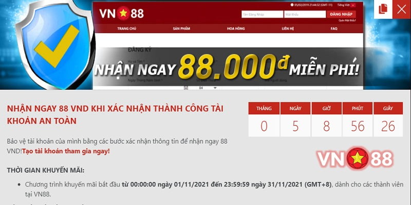 vn88 tặng cược miễn phí